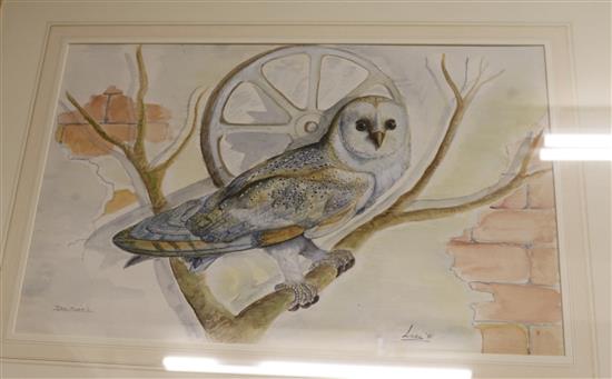 Luca Palermo Study of a Barn Owl 14 x 22in.